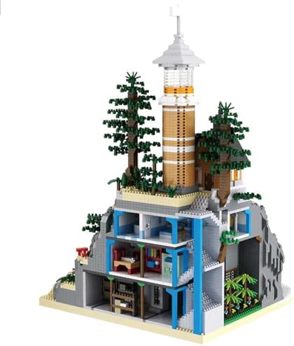 BDYDT Architecture Island Cave Lighthouse Micro Building Blocks Set 5686PCS