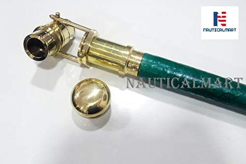 Nautical Collectible Brass Telescope Walking Stick Foldable Cane