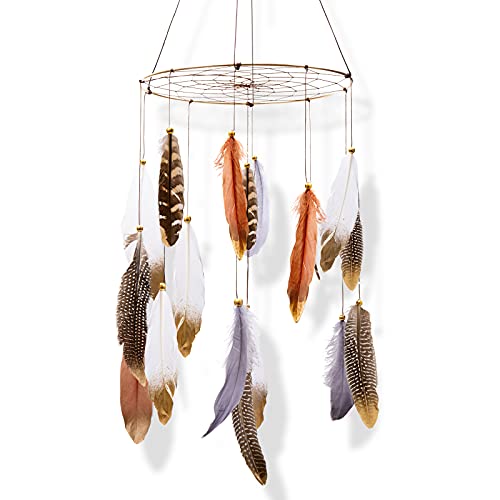 Boho Feather Baby Mobile for Crib