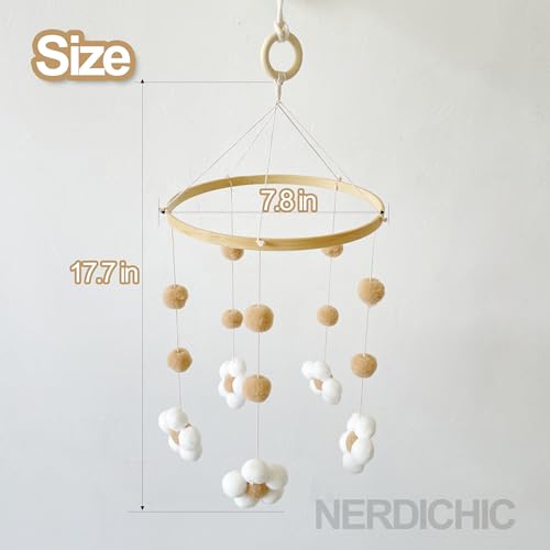 Nerdichic Baby Crib Mobile Gender Neutral Felt Daisy Flower Decor