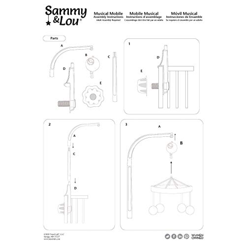 Sammy Lou Airplane Crib Mobile with Music