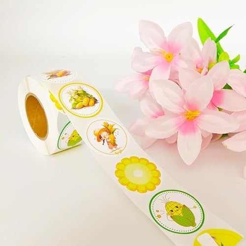 500 pcs Corn Labels Roll Stickers for Parties