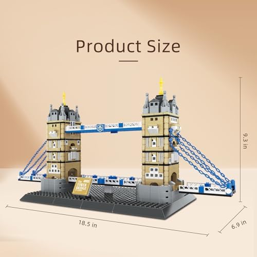 London Twin Tower Bridge Building Blocks Set 969 Pieces