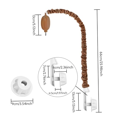 Baby Crib Mobile 26 Inch Safe Wood Grain Decor Arm