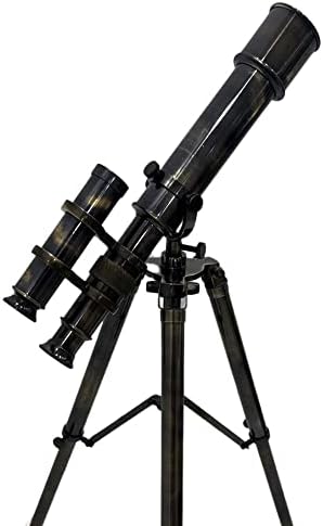 Antique Brass Telescope with Adjustable Tripod