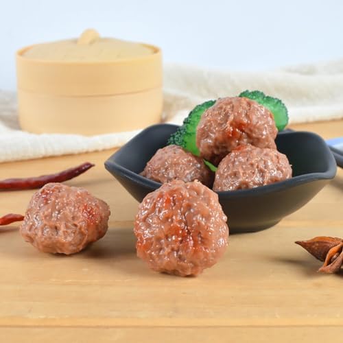 Abaodam Artificial Beef Meatballs 6pcs Home Decoration Props