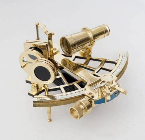 Vintage Brass Sextant with Wooden Box