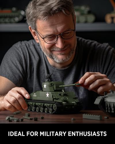 Nifeliz Sherman Military Tank Building Set for Adults