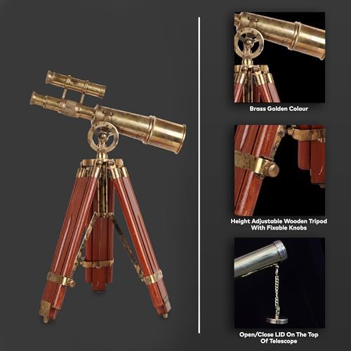 Kelvin Huges 1915 Brass Telescope with Tripod Stand