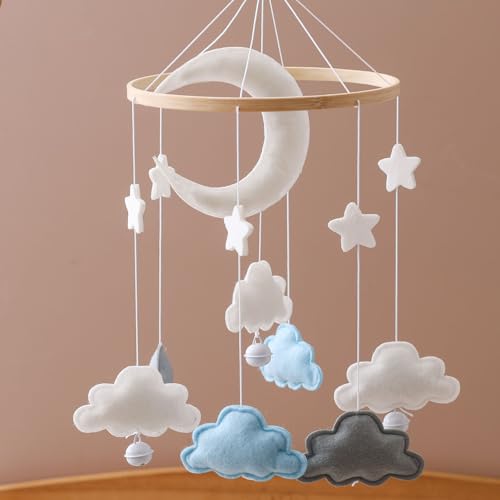 Forai Baby Crib Mobile Star and Cloud Decor
