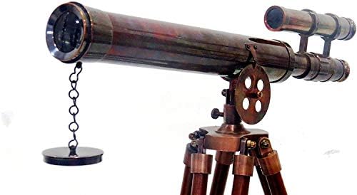 Nautical Dark Antique Griffith Astro Floor Telescope with Tripod Stand 64