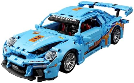 GOTIMON Blue Sports Car 911 Building Blocks Set Toy
