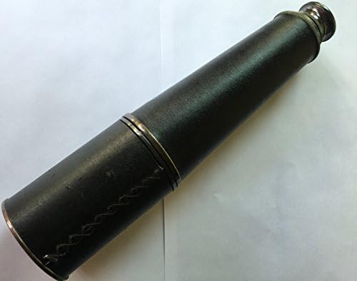 Royal Nautical Brass and Leather Telescope Black Antique Finish
