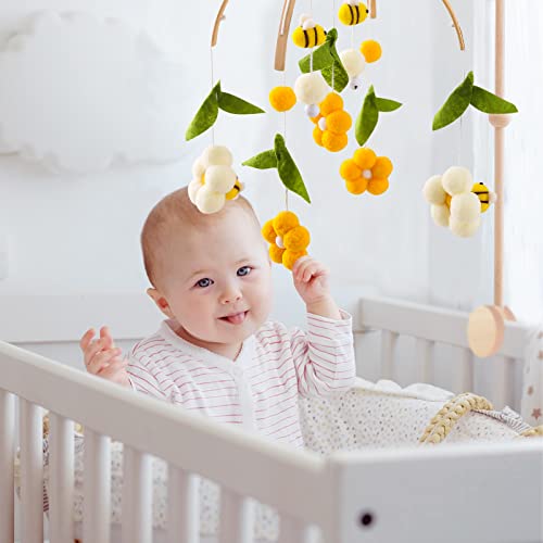 Crib Mobile with Bells and Flowers for Baby