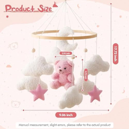 Cute Bear Baby Crib Mobile for Boys Girls
