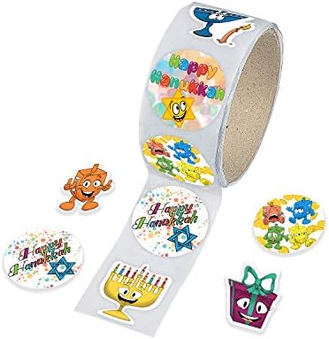 Hanukkah Sticker Roll 150 Count Single