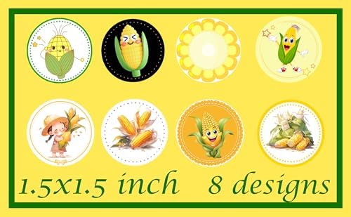 500 pcs Corn Labels Roll Stickers for Parties
