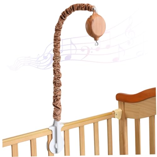 Baby Crib Mobile 26 Inch Safe Wood Grain Decor Arm
