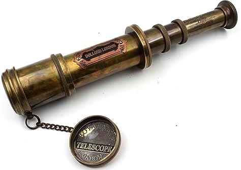 16 Inch Brass Telescope with Leather Case and Lid