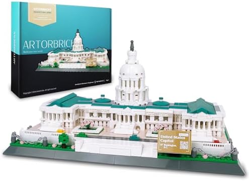 ArtorBricks United States Capitol Building Model Kit 1074 Pieces