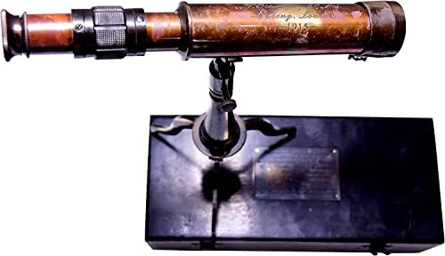 Vintage Antique 9 Telescope with Wooden Box