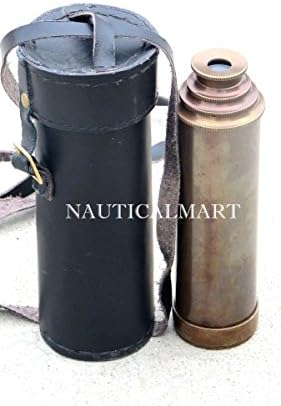 Brass Antique Telescope with Case
