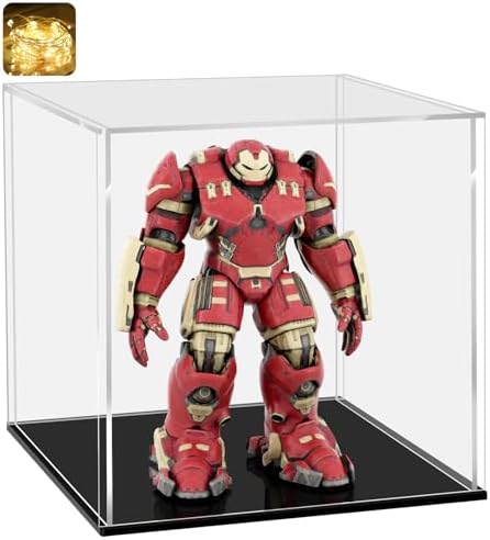 LANSCOERY Acrylic Display Case 3x3x3inch Black Base