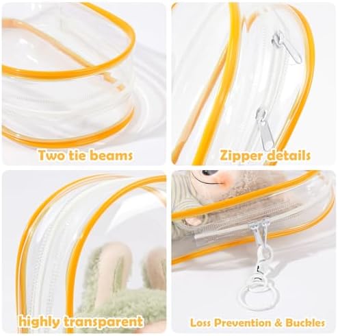 Clear Figure Display Bag with Keychain for Dolls