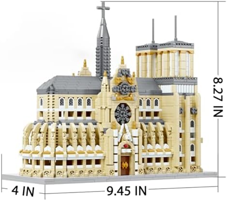 GOTIMON Micro Mini Notre Dame Cathedral Building Block Set 2908 Pieces