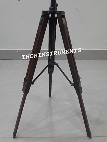 18 Inch Antique Bronze Nautical Telescope with Wooden Tripod