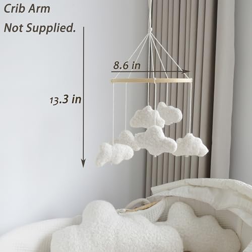Cloud Mobile for Crib Boho Baby Mobile