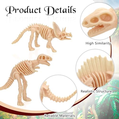 60 PCS Dinosaur Fossil Skeletons Science Play Toy