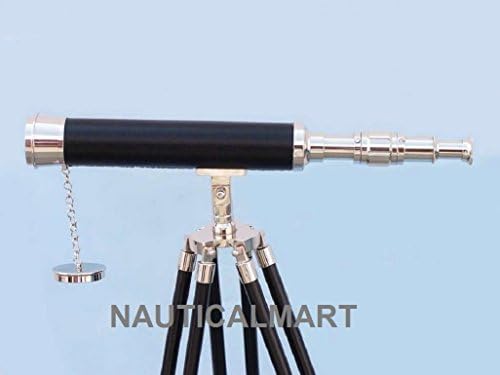 NauticalMart Floor Standing Telescope with Leather Case 50 Inch