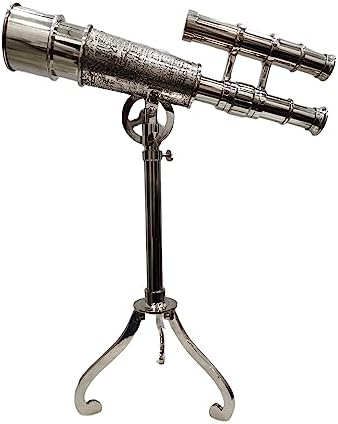 Vintage Antique Brass Telescope with Tripod