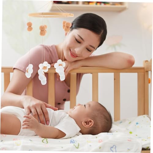 Totority Boho Crib Mobile with Flower Ball Design