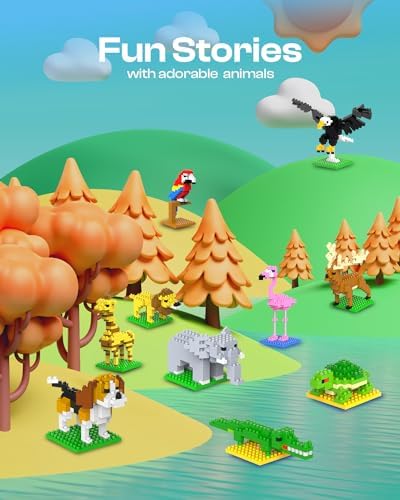 Kimiangel Mini Animal Building Blocks 12 Pack for Kids