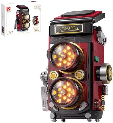 TYCOLE Retro Camera Building Blocks with Lights 719Pcs