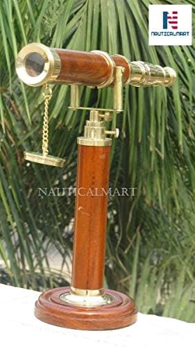 Brass Telescope with Wooden Stand for Kids