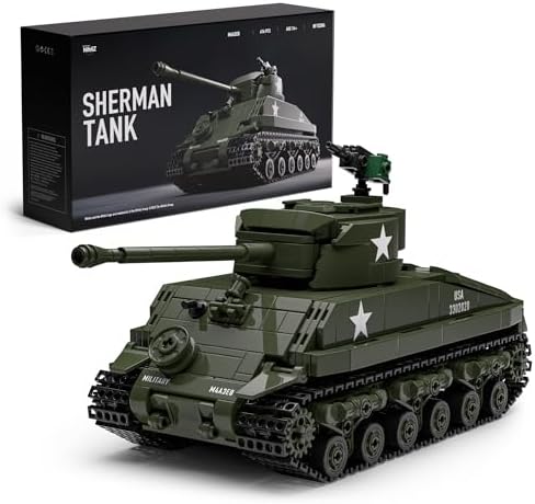 Nifeliz Sherman Military Tank Building Set for Adults