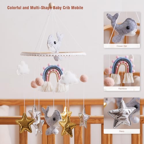 Forai Baby Crib Mobile with Sea Animals