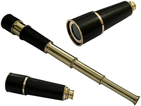 Antique Spyglass Telescope with Leather Cover