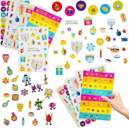The Dreidel Company Hanukkah Stickers 6000-Pack Set
