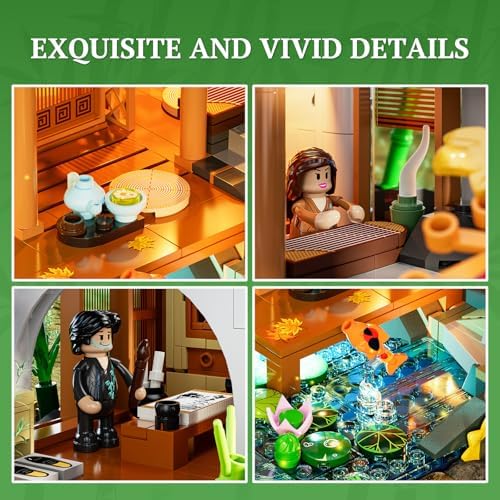 Lumibricks Bamboo House Lighting Building Set 2432 Pcs