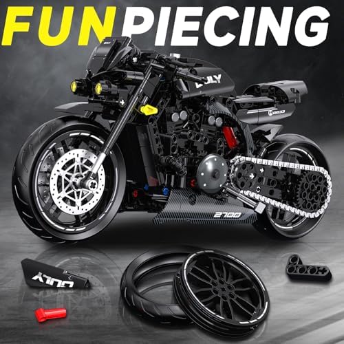 MJDDJA 18 Scale Motorcycle Building Kit for Adults and Kids
