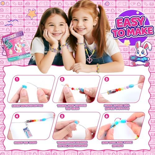 Plunack DIY Sticky Roll Stickers Bracelet Kit with Collection Book