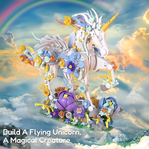 Sillbird Flowers Unicorn Building Toy Set