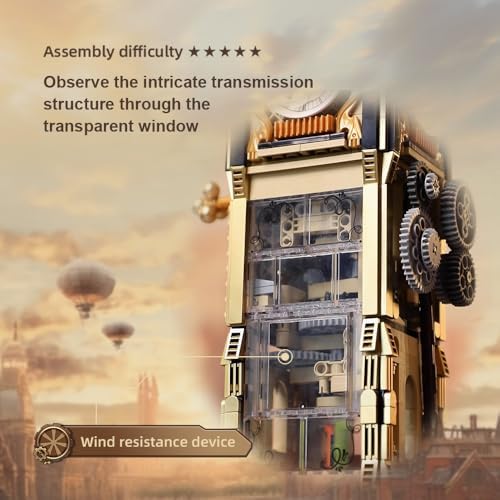 BRICKKK Big Ben Steampunk Clock Tower Building Kit