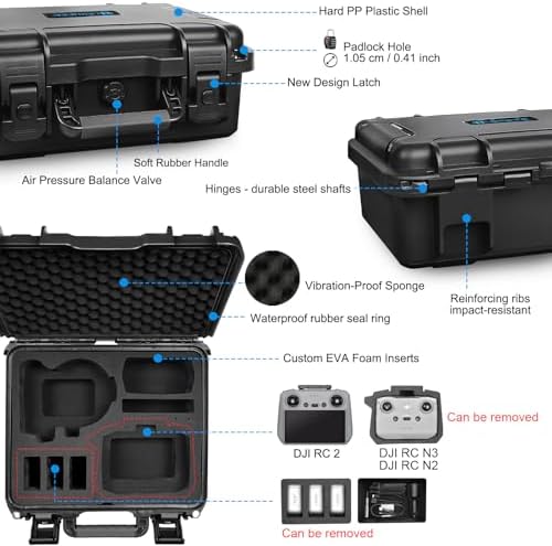 Lekufee Waterproof Hard Case for DJI Flip Drone and Accessories