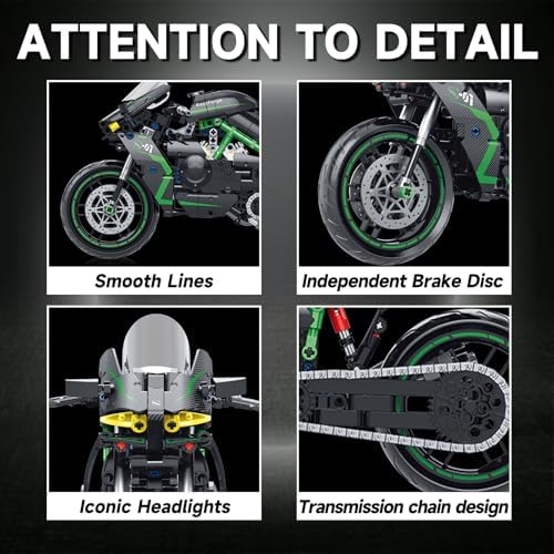 18 Scale Motorcycle Building Kit for Kids and Teens 511PCS