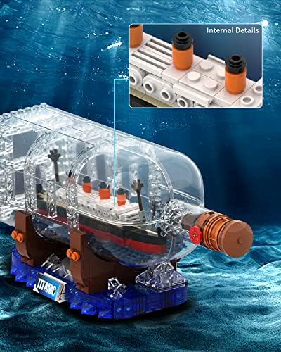dOvOb Titanic Ship in a Bottle Building Blocks Set